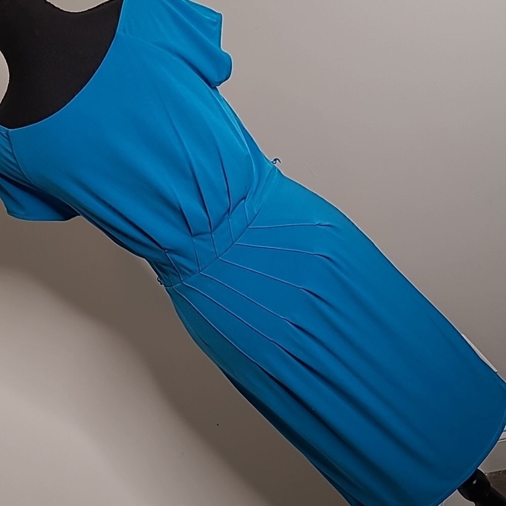 Laundry by Shelli Segal of Los Angeles sz 6 blue poly-spandex blend dress - Picture 4 of 10